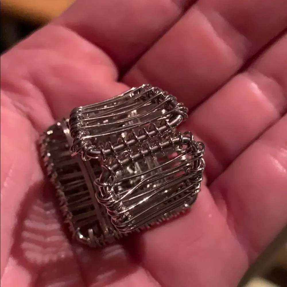 Amrita Singh Silver wire ring adjustable 7.5/8